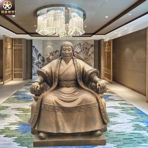 老銅雕塑成吉思汗