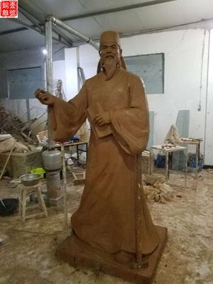 古代人物躺著雕塑泥稿