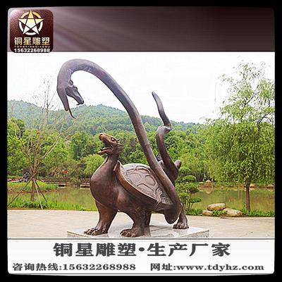廣場龍龜銅雕塑