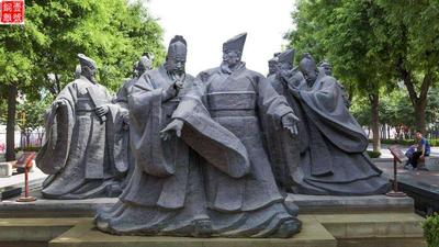 馬周與晉祠李世民銅像