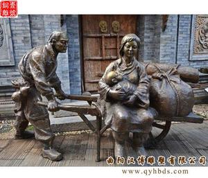闖關(guān)東人物銅雕塑