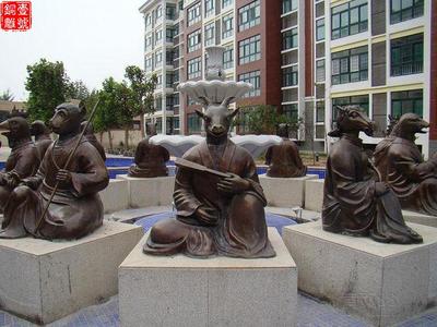 十二生肖銅雕工藝品