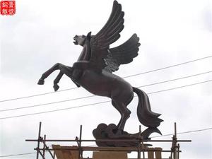 玻璃鋼仿銅雕塑動物馬