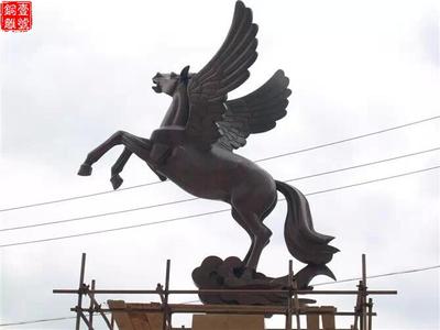 玻璃鋼仿銅雕塑動(dòng)物馬