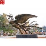 不銹鋼鳳凰景觀雕塑