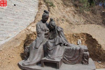 古代人物銅像