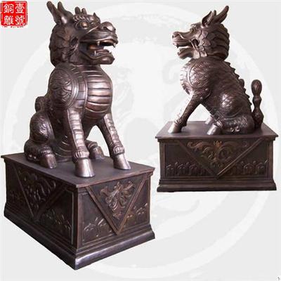 銅麒麟銅雕工藝品