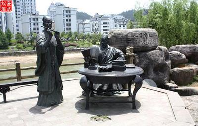 古代人物玻璃鋼雕塑