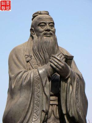 半身孔子銅像