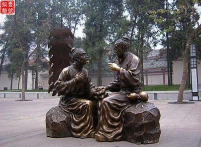 古代人物雕塑擺放