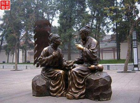 古代人物雕塑擺放