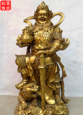 趙公明財(cái)神銅像