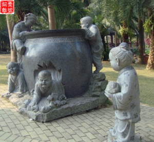 司馬光砸缸銅雕塑