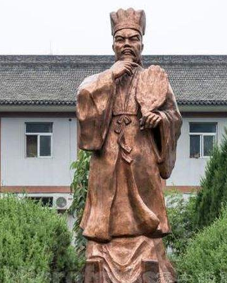 隆中諸葛亮的銅像