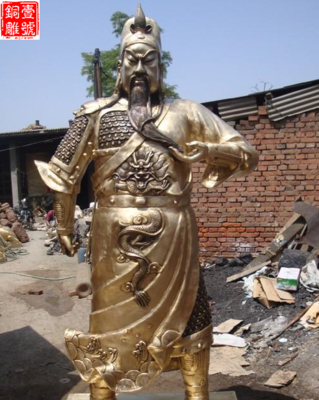 關(guān)公銅像移位
