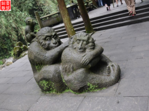 猴子銅雕塑公園景觀銅雕