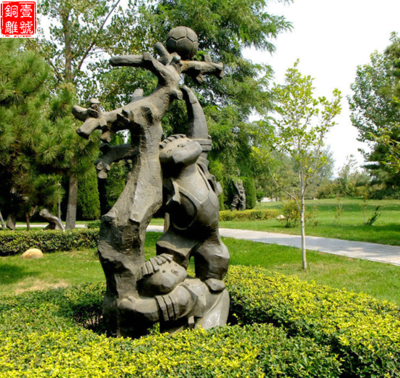 公園雕塑人物銅雕塑