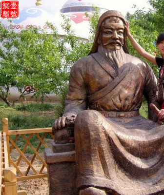 元上忽必烈銅像