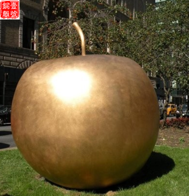 蘋果抽象雕塑景觀不銹鋼雕塑