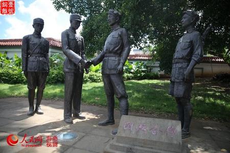 红军人物铜雕塑