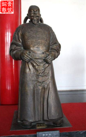 晋祠李世民铜像是啥时立的